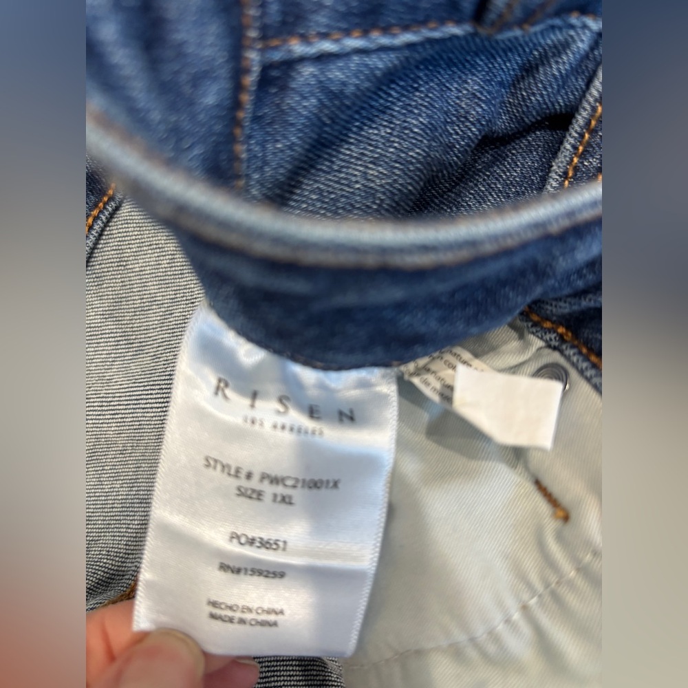 RISEN PWC221001X WIDE LEG CUFFED CROP JEANS SIZE 1XL NEW WITH TAGS - Picture 11 of 14